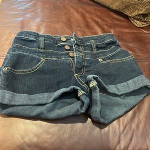 Dark blue Jean shorts size 0
